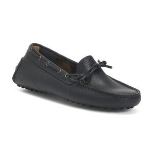 NEW ANTICA CUOIERIA Made In Italy Leather Car Shoes in blue for women 825 6j3